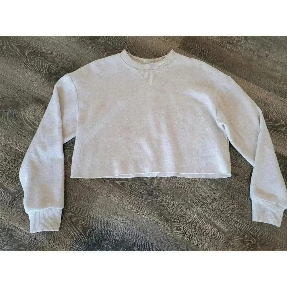 Zara Womens Crop Top‎ Cream Sweater size medium #11